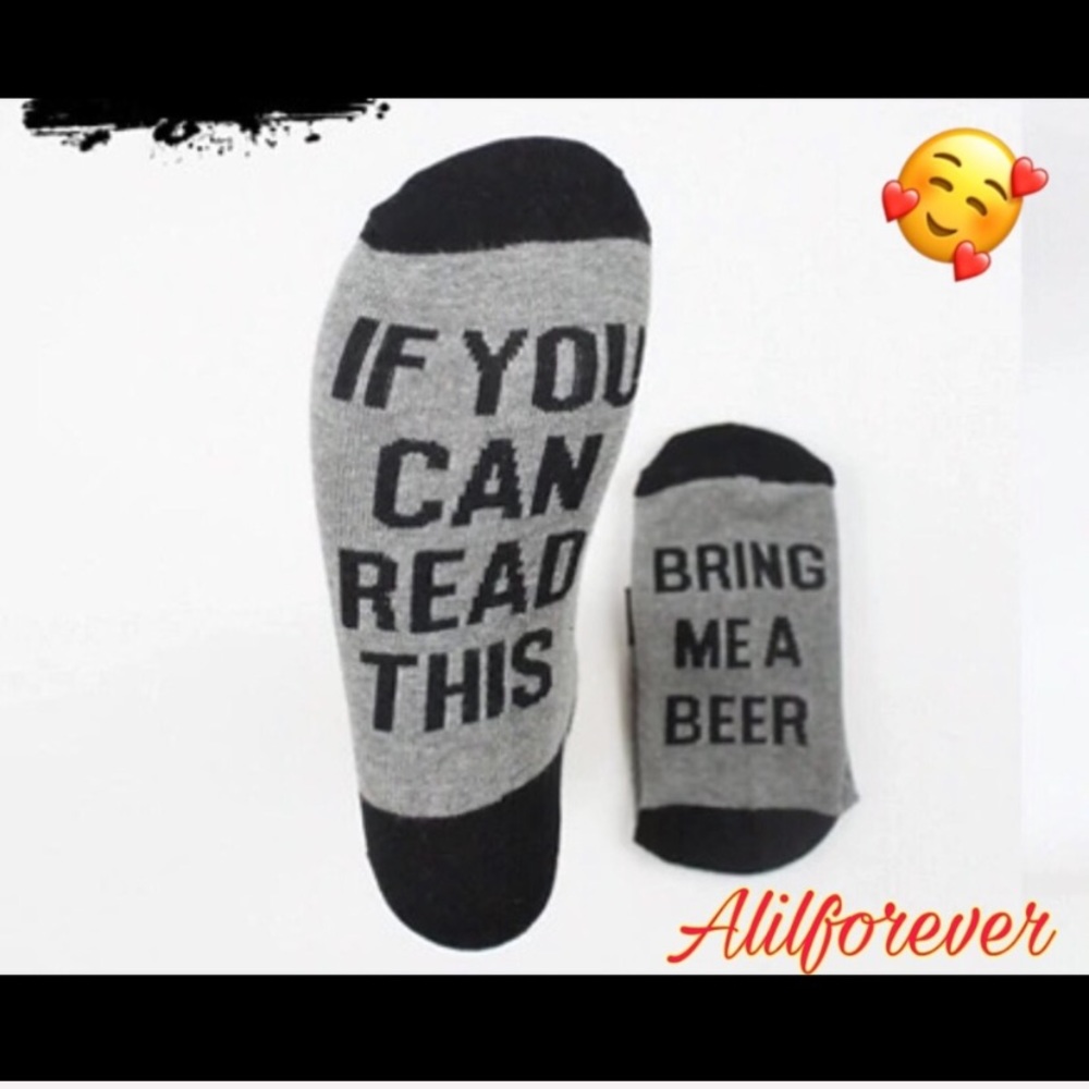 ❤️ Grey & Black Printed Socks - Picture 3 of 4